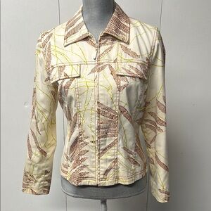 Women's Cream and Brown Jacket
